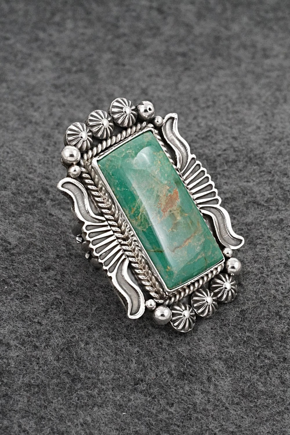 Turquoise & Sterling Silver Ring - Michael Calladitto - Size 9.5