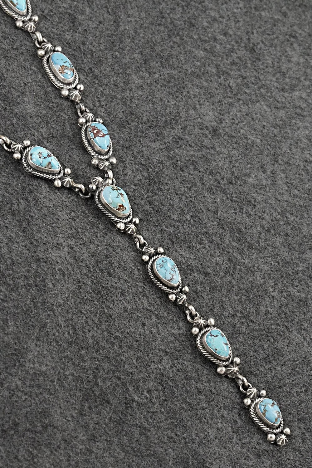Turquoise & Sterling Silver Necklace and Earrings Set - Darrin Livingston