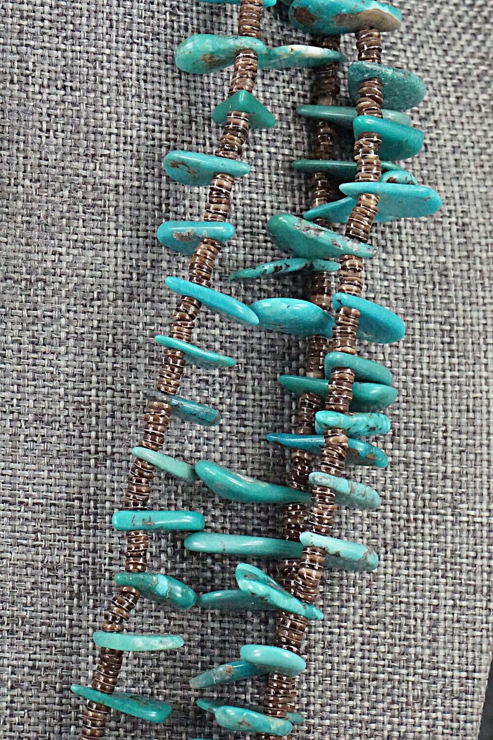 Turquoise & Shell Necklace 36" - Louise Joe