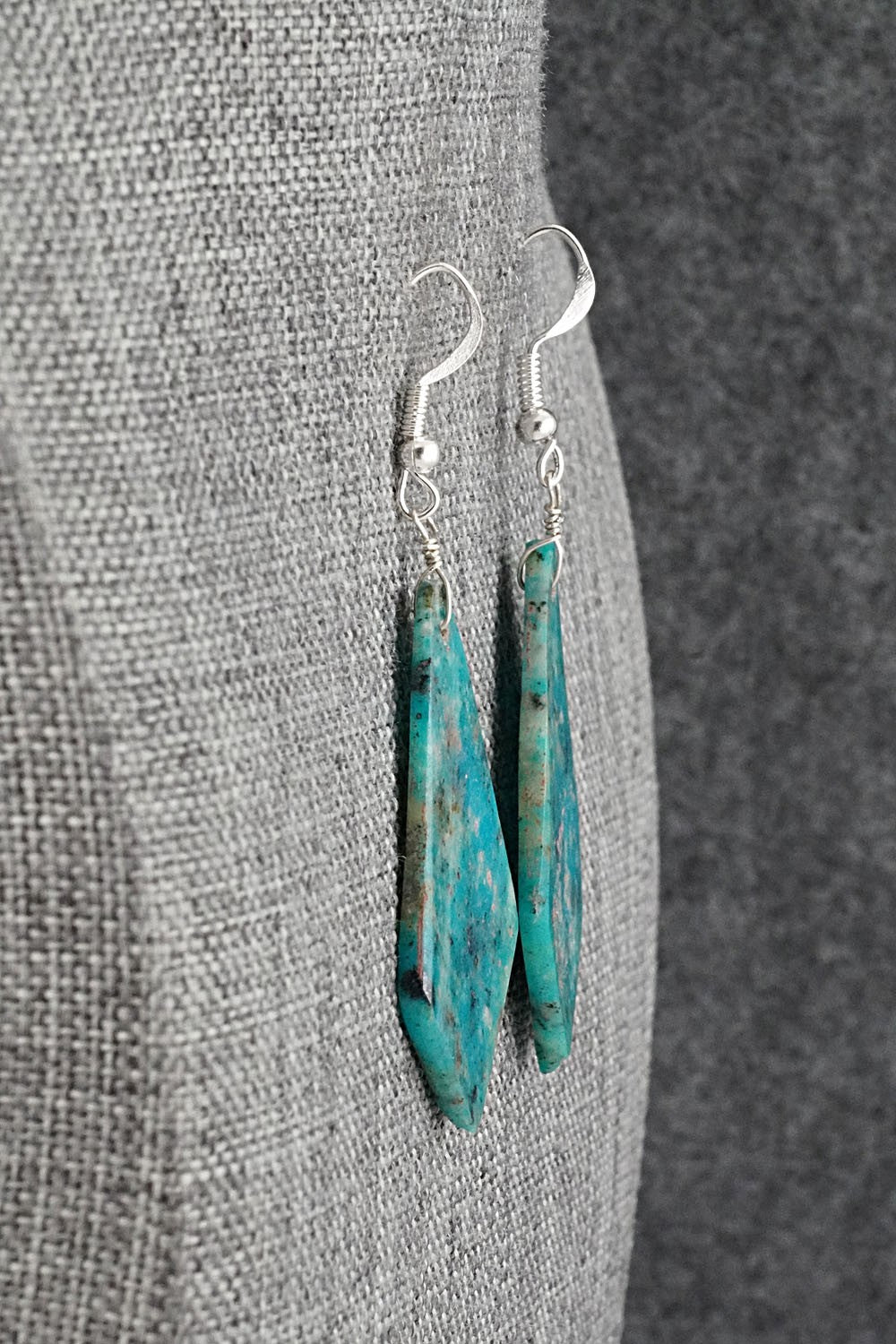 Turquoise & Sterling Silver Earrings - Louise Pete