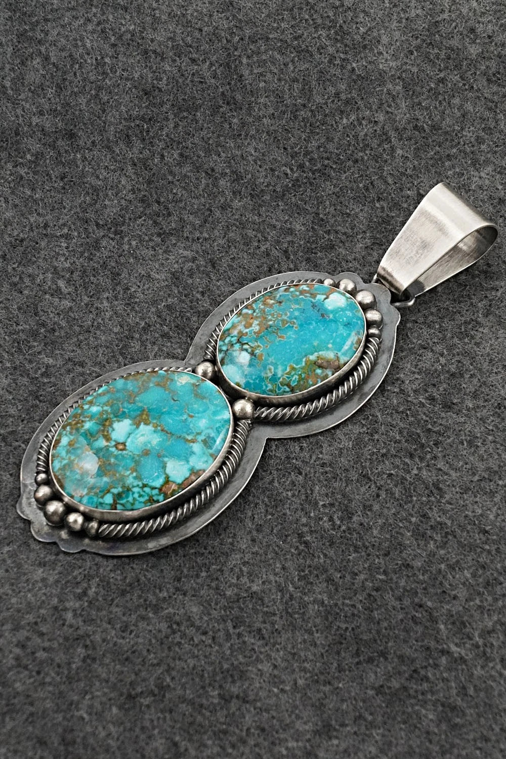 Turquoise & Sterling Silver Pendant - Paul Livingston