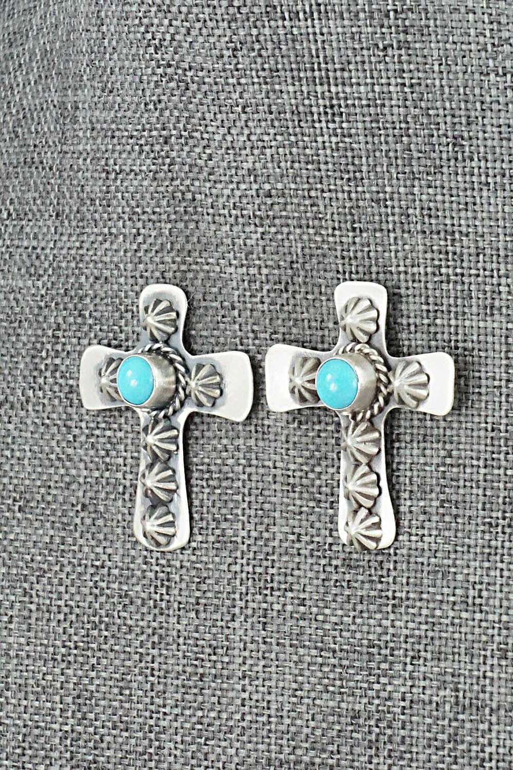 Turquoise & Sterling Silver Earrings - Annie Spencer