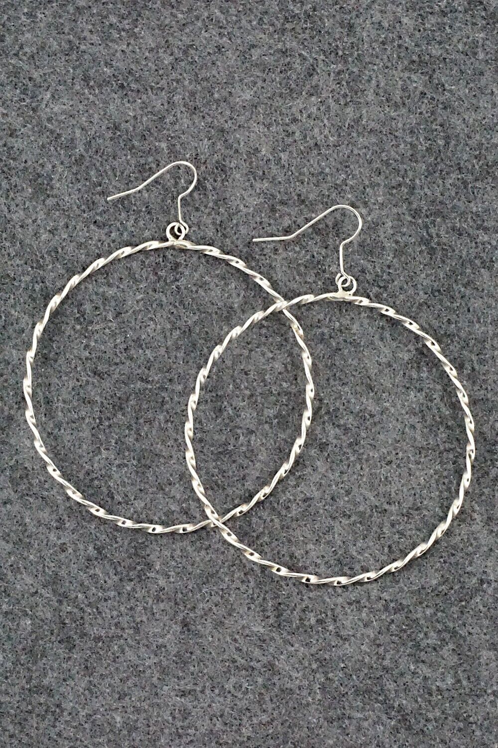 Sterling Silver Hoop Earrings - Nashina Tsosie