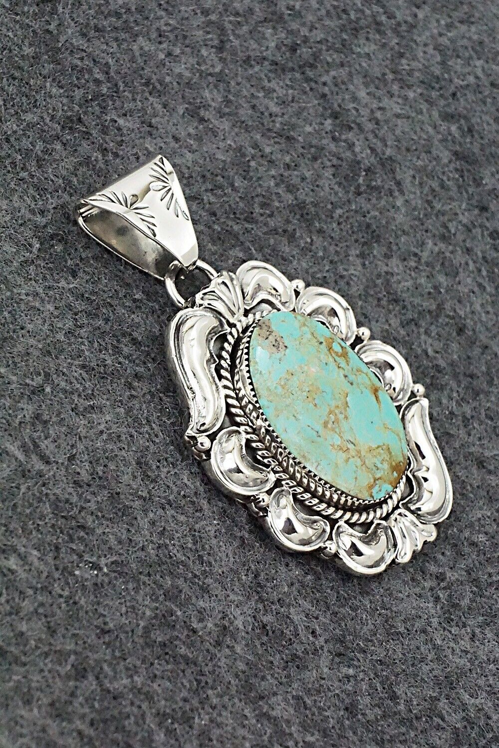 Turquoise & Sterling Silver Pendant - Harold Becenti