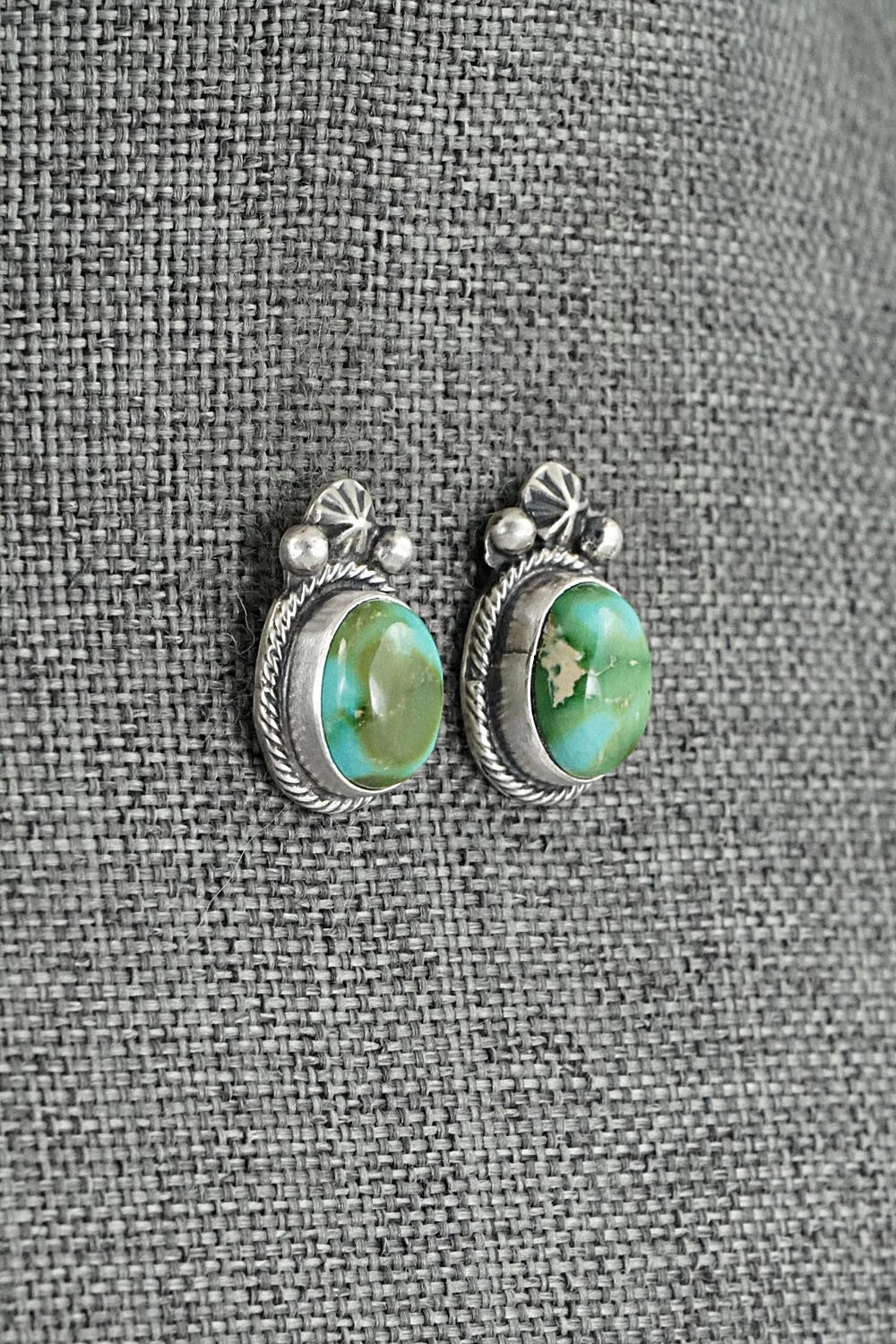 Turquoise & Sterling Silver Squash Blossom Set - Darrin Livingston