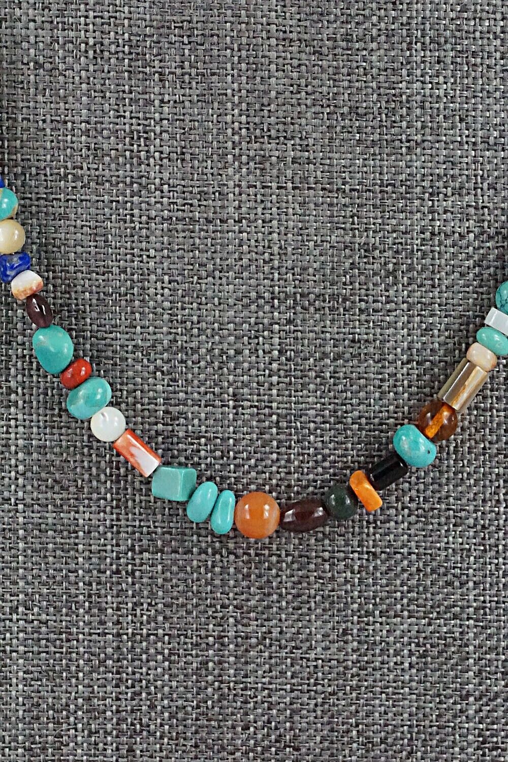 Multi-Stone and Sterling Silver Necklace - Helen Tsosie