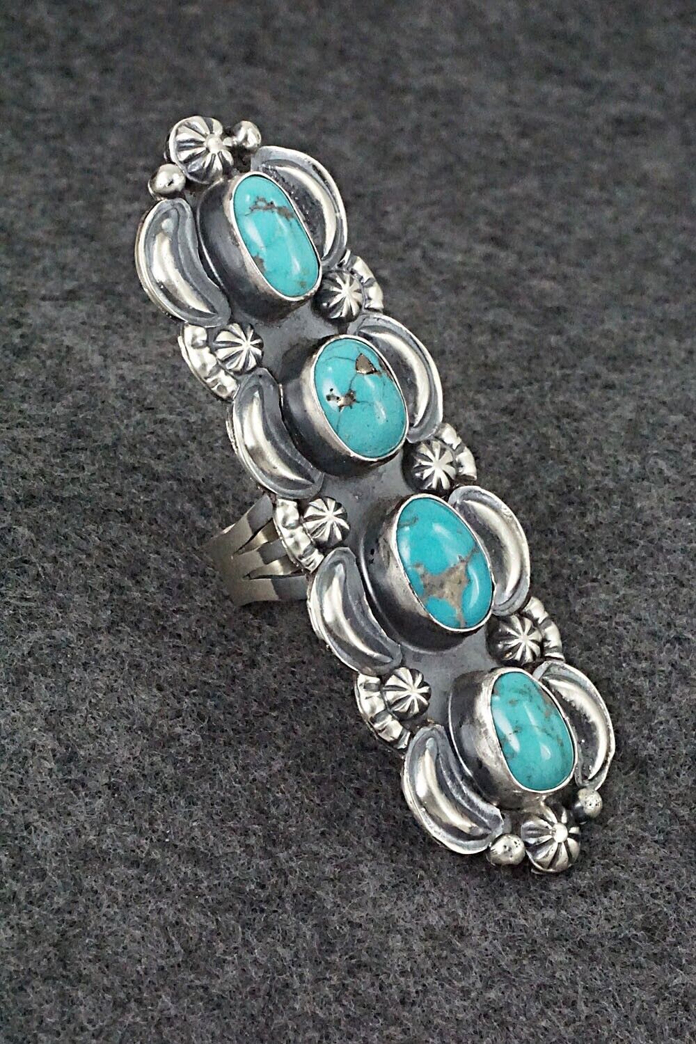 Turquoise & Sterling Silver Ring - Jeff James - Size 7.25