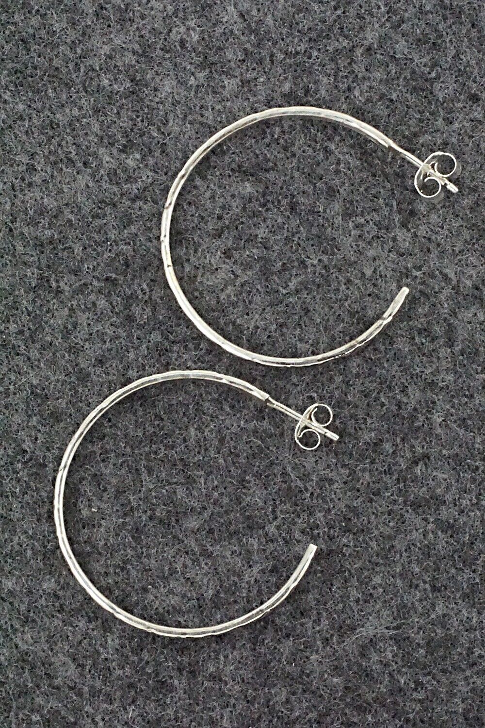 Sterling Silver Hoop Earrings - Elaine Tahe