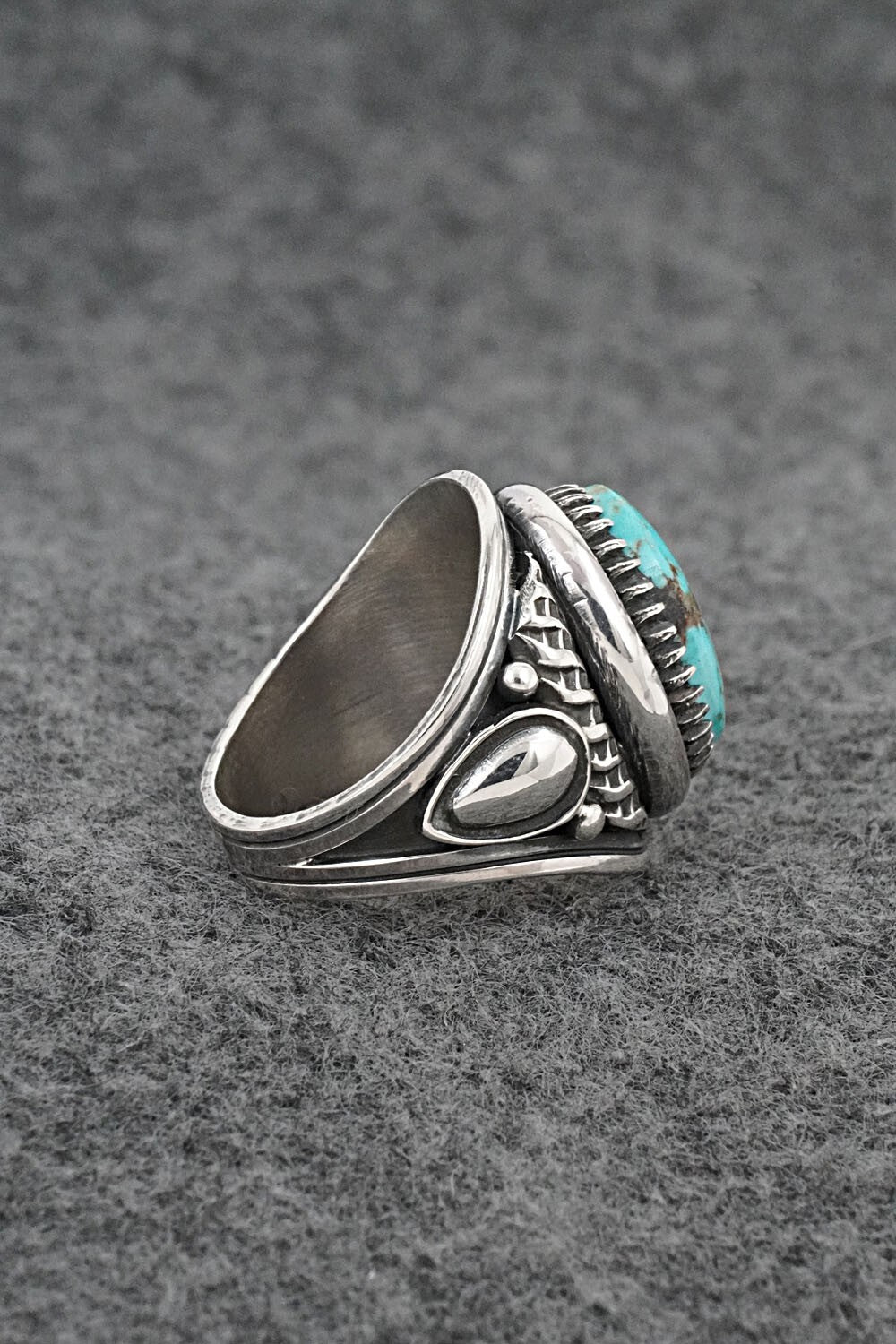 Turquoise & Sterling Silver Ring - Derrick Gordon - Size 7