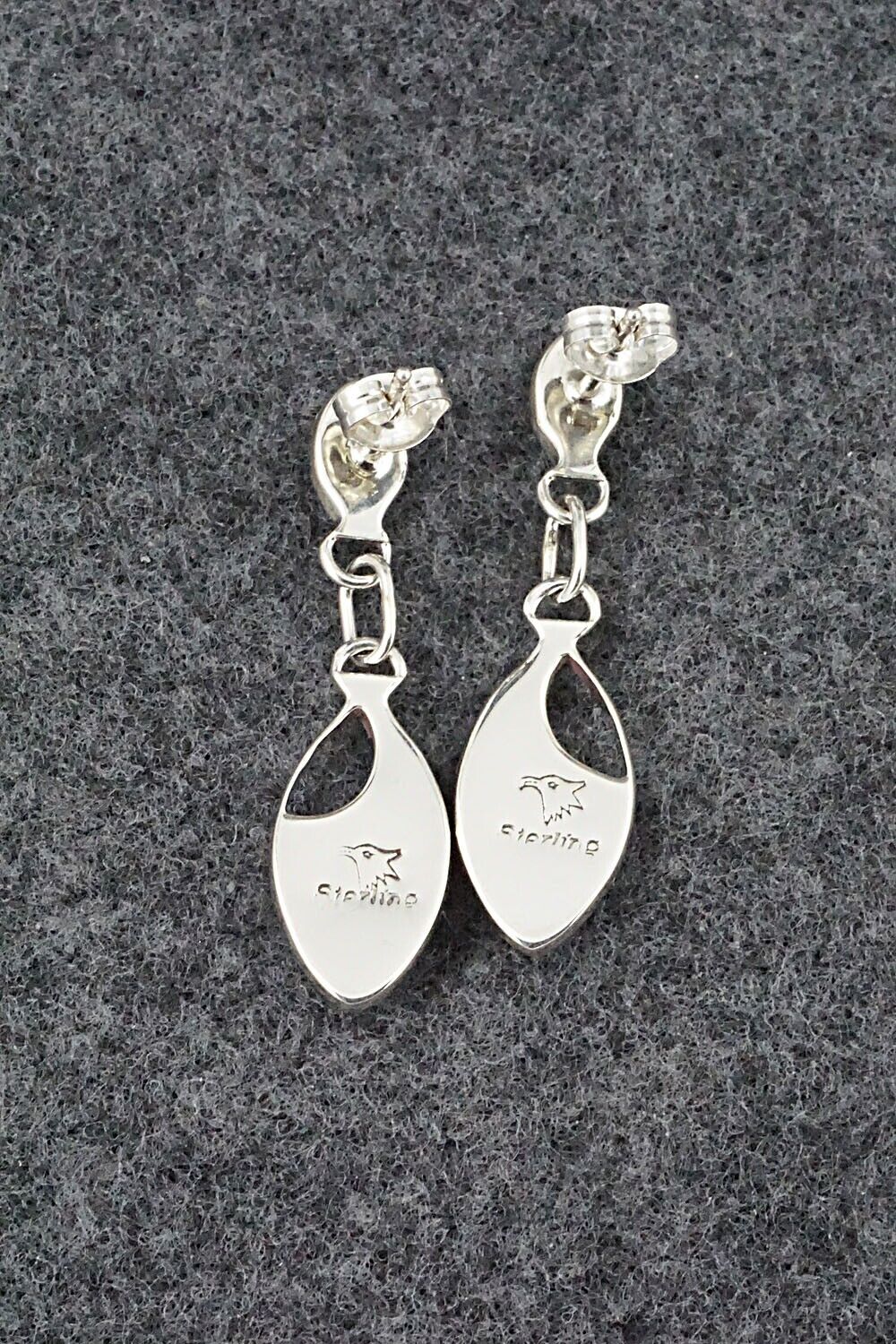 Turquoise & Sterling Silver Inlay Earrings - Faye Leekya