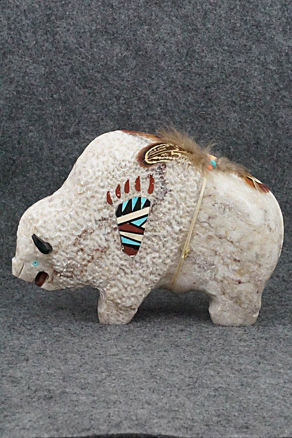 Buffalo Navajo Fetish Carving - Ben Livingston