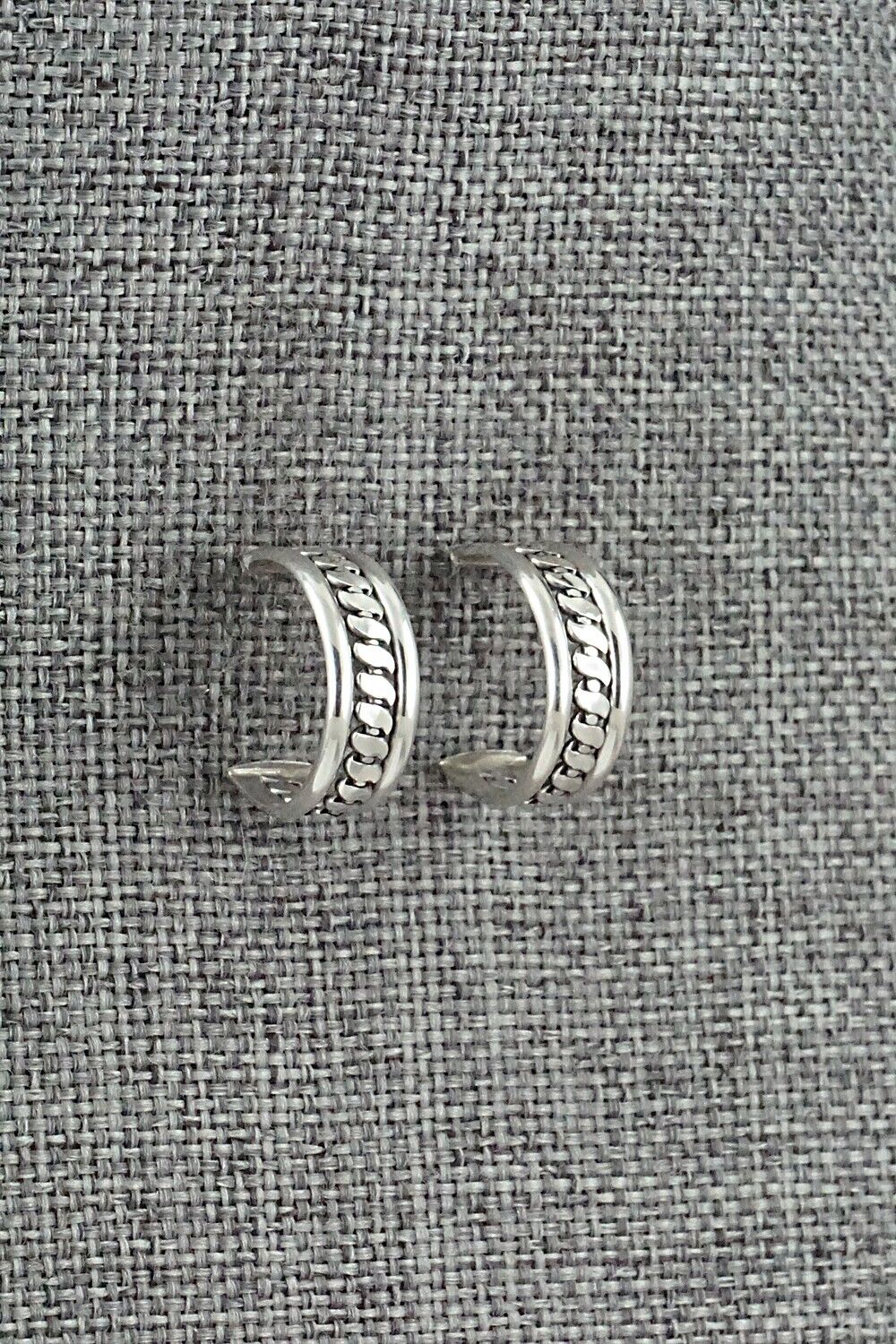 Sterling Silver Hoop Earrings - Caroline Tsosie