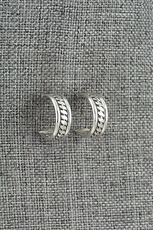 Sterling Silver Hoop Earrings - Caroline Tsosie