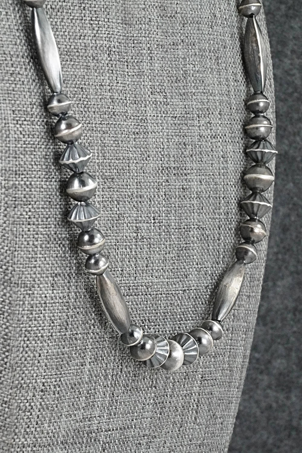 Sterling Silver Navajo Pearl Necklace 20" - Vintage
