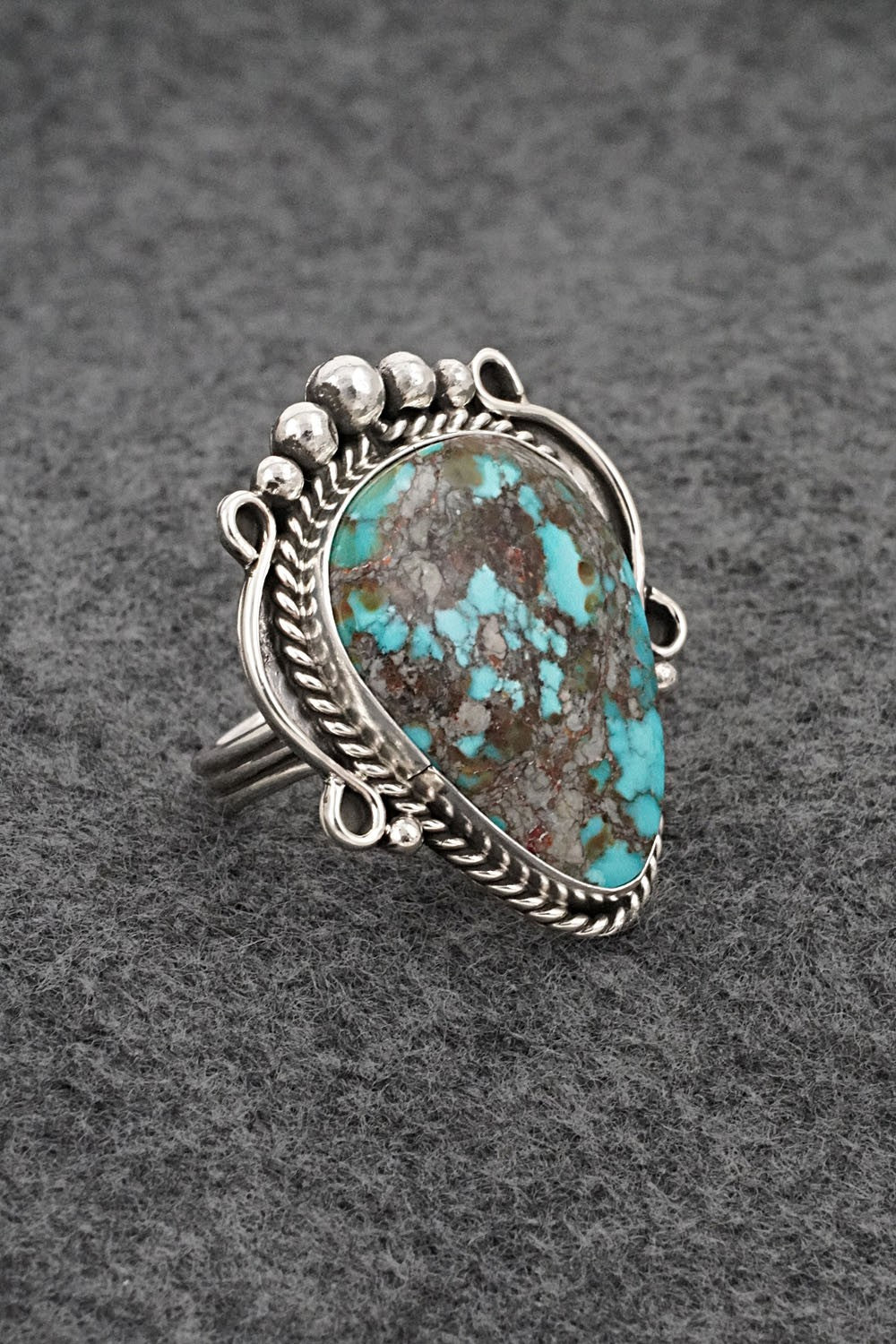 Turquoise & Sterling Silver Ring - Rena Begay - Size 9