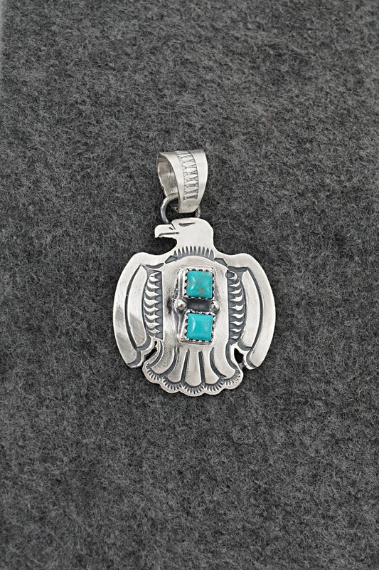 Turquoise & Sterling Silver Pendant - Robinson Martinez
