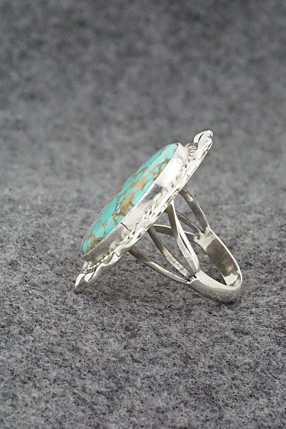 Turquoise & Sterling Silver Ring - Samuel Yellowhair - Size 7.75