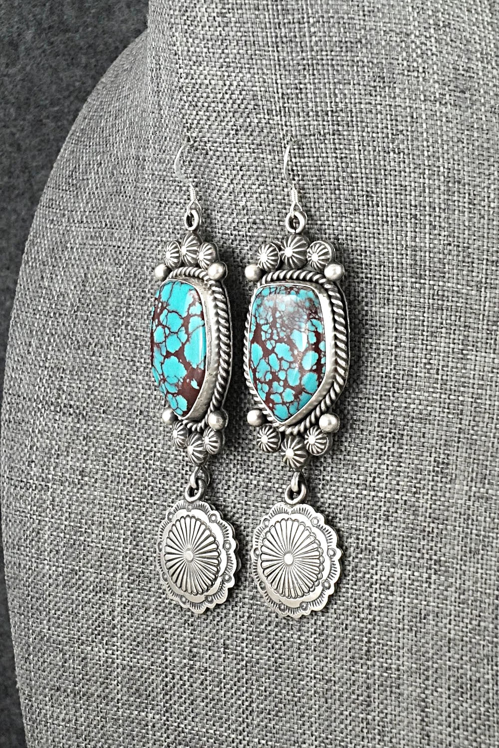 Turquoise & Sterling Silver Earrings - Michael Calladitto