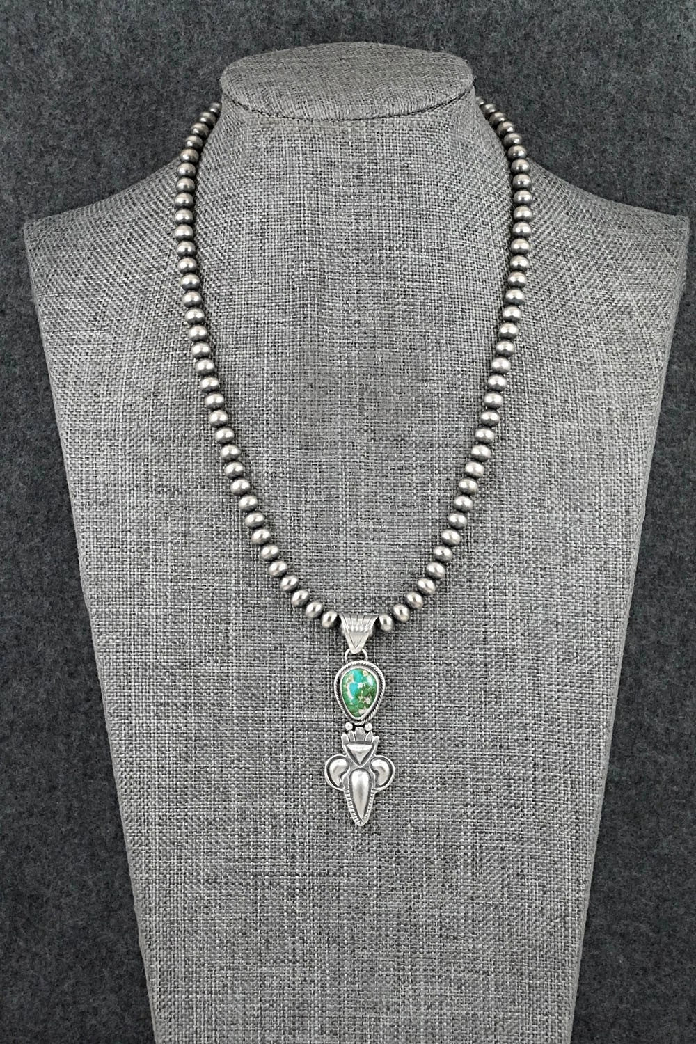 Turquoise & Sterling Silver Necklace - Gary Shorty