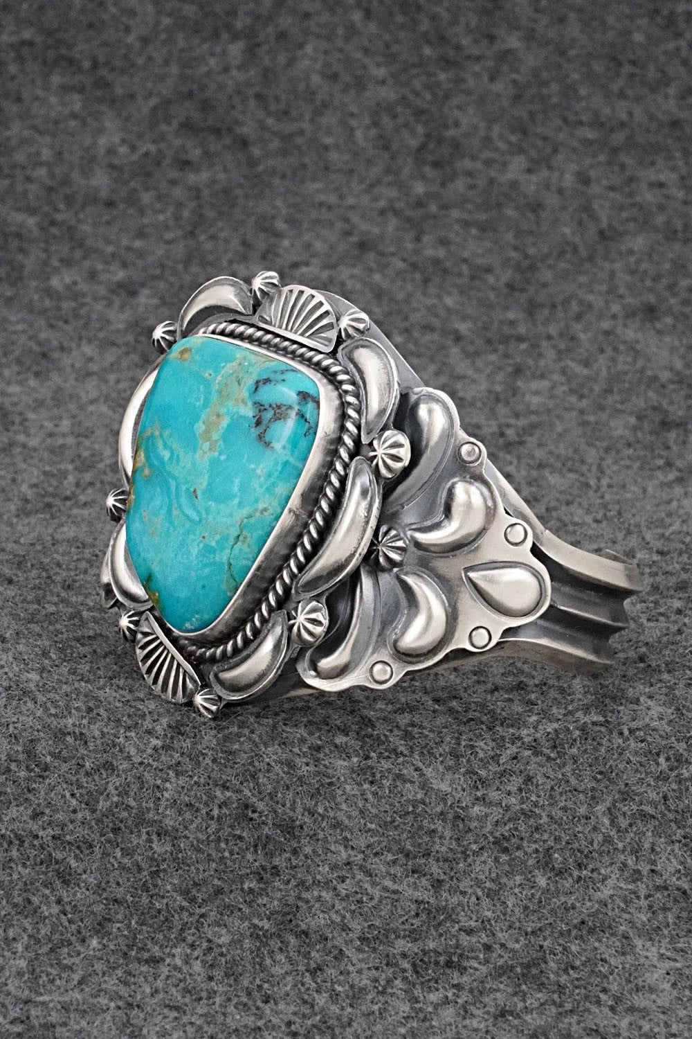 Turquoise & Sterling Silver Bracelet - Raymond Delgarito