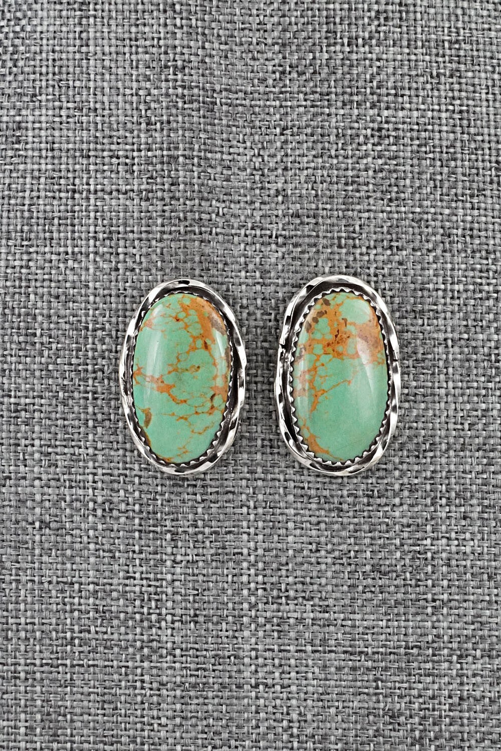 Turquoise & Sterling Silver Earrings - Ernest Hawthorne