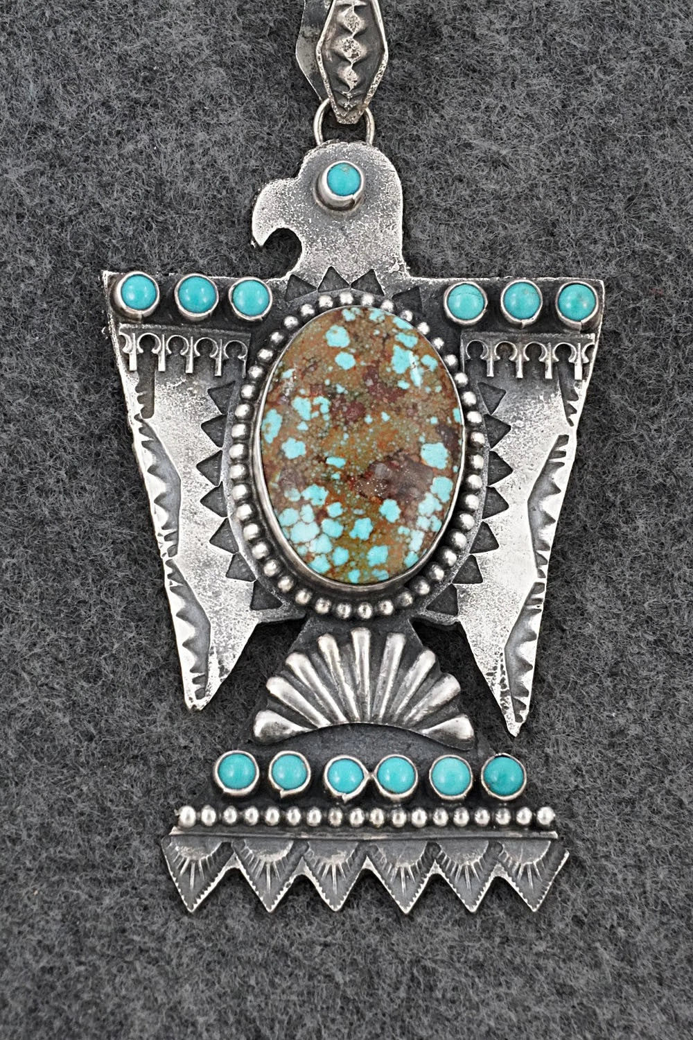 Turquoise & Sterling Silver Pendant - Shawn Cayatineto