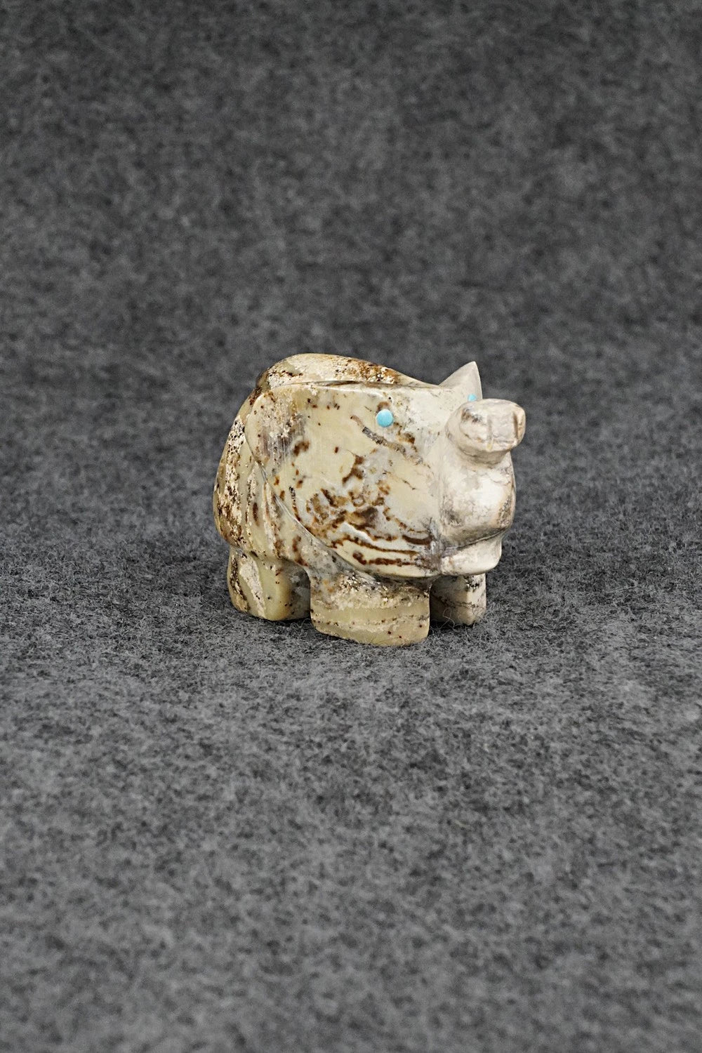 Elephant Zuni Fetish Carving - Gilbert Lonjose