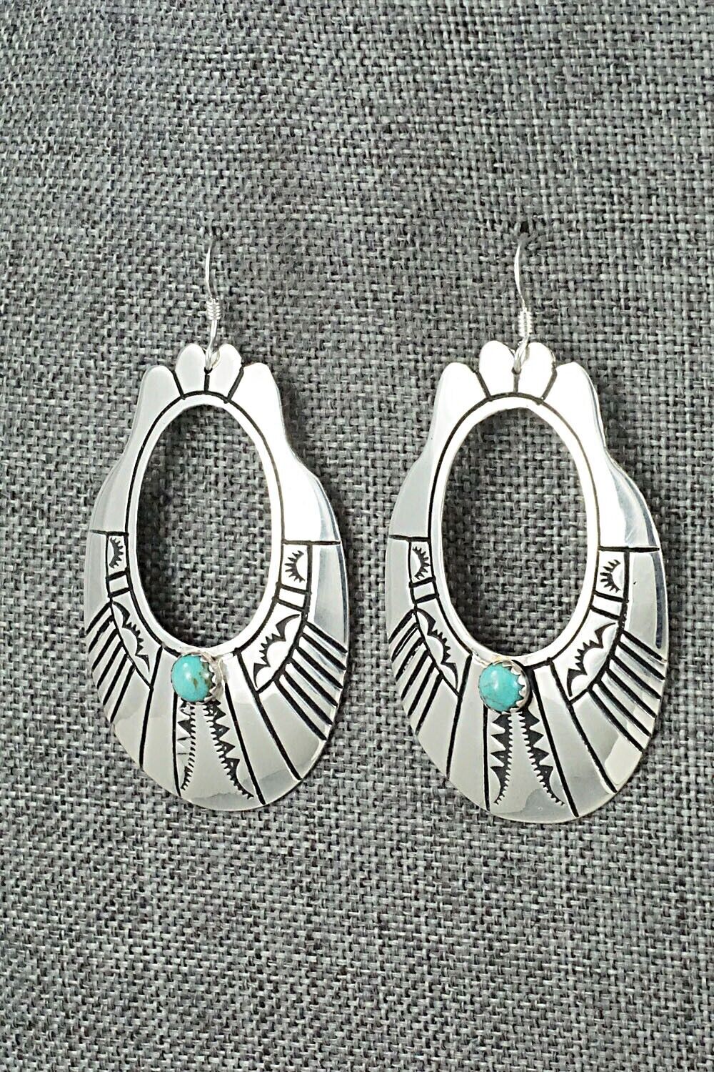 Turquoise & Sterling Silver Earrings - Rosita Singer