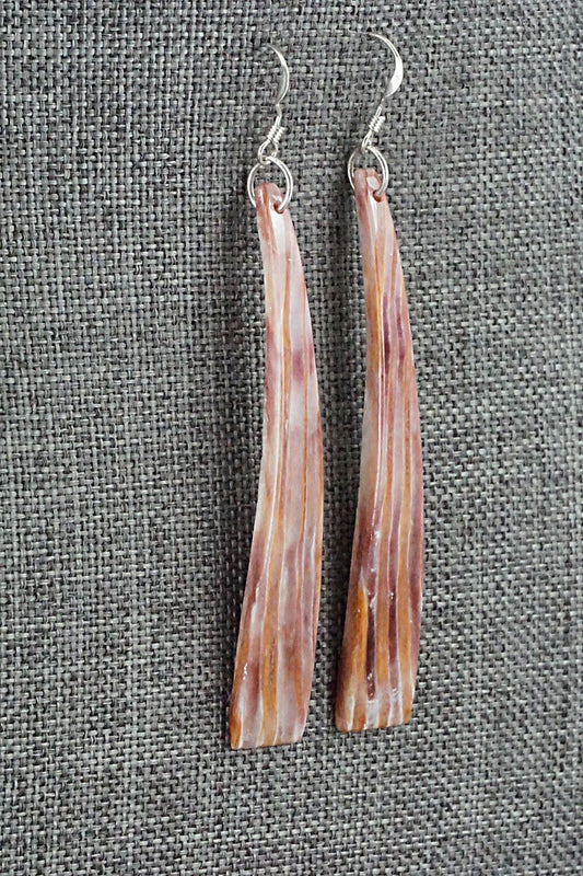 Spiny Oyster & Sterling Silver Earrings - Jesus Espino