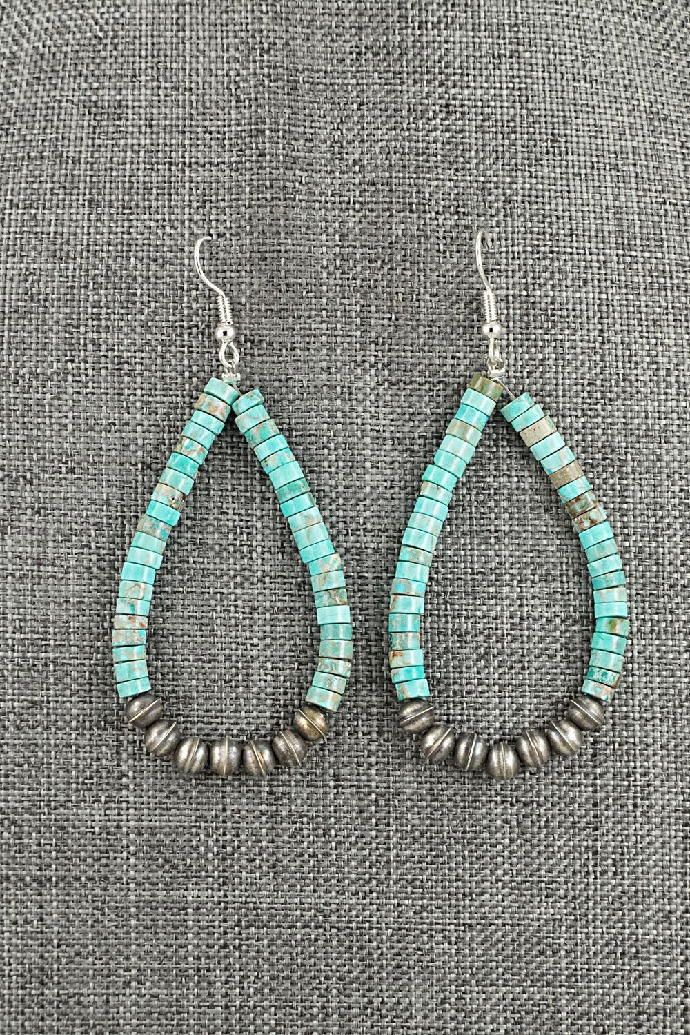 Turquoise & Sterling Silver Earrings - Quaylon Sam
