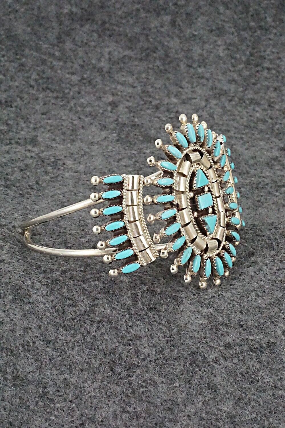 Turquoise & Sterling Silver Bracelet - Evonne Hustito