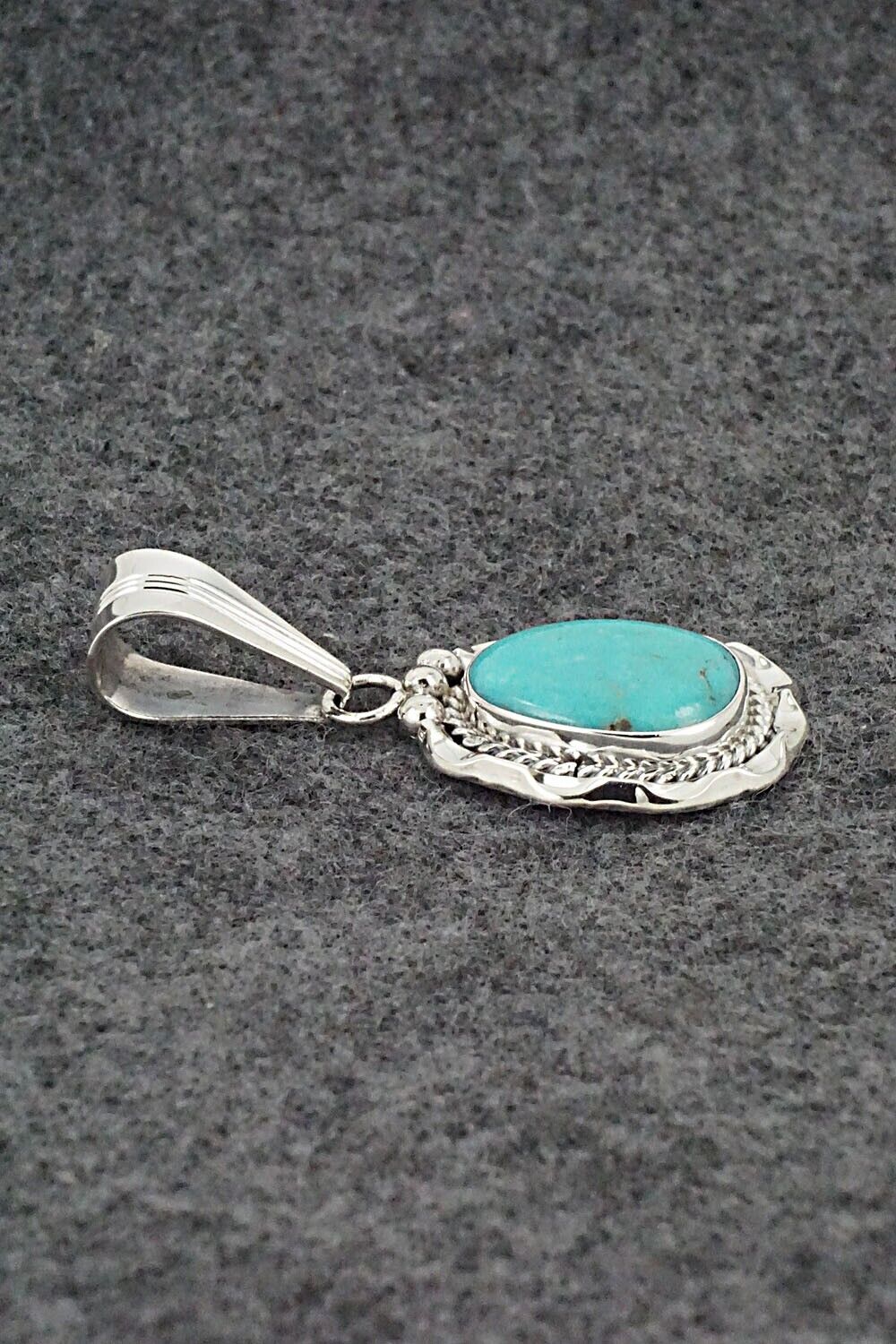 Turquoise & Sterling Silver Pendant - Samuel Yellowhair