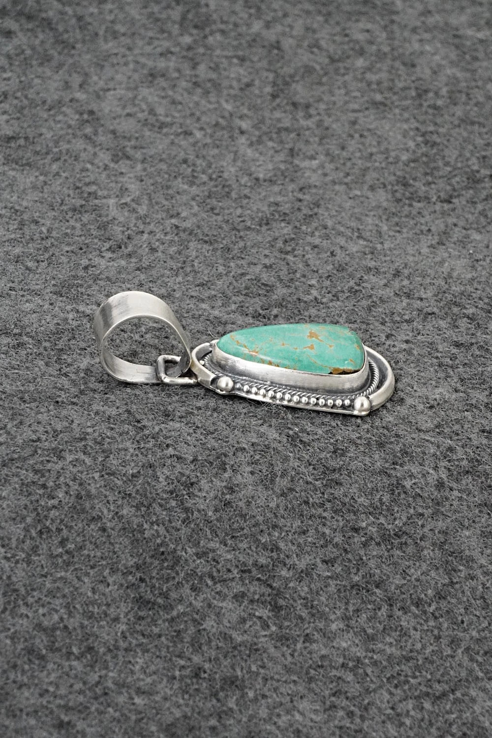 Turquoise & Sterling Silver Pendant - Bobby Johnson