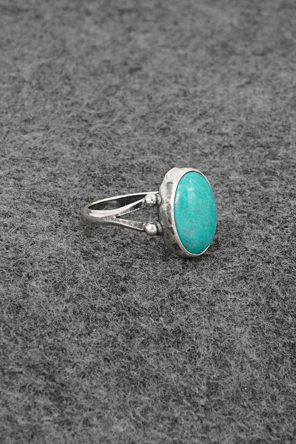Turquoise and Sterling Silver Ring - Jerryson Henio - Size 6.75