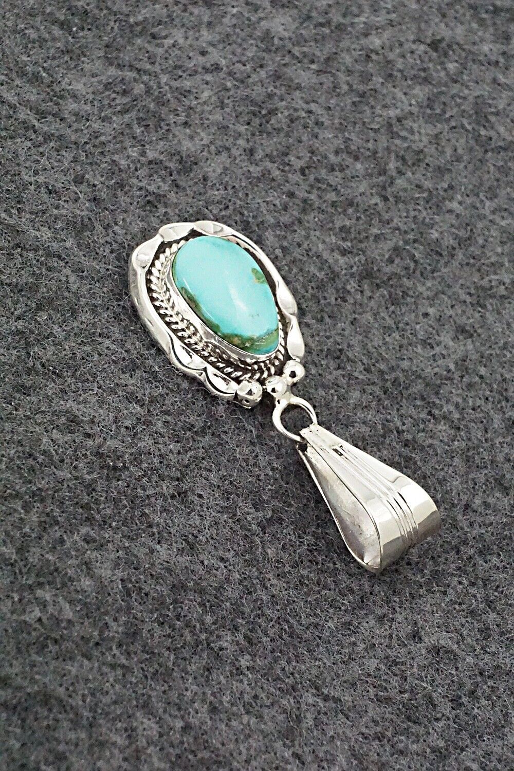 Turquoise & Sterling Silver Pendant - Samuel Yellowhair