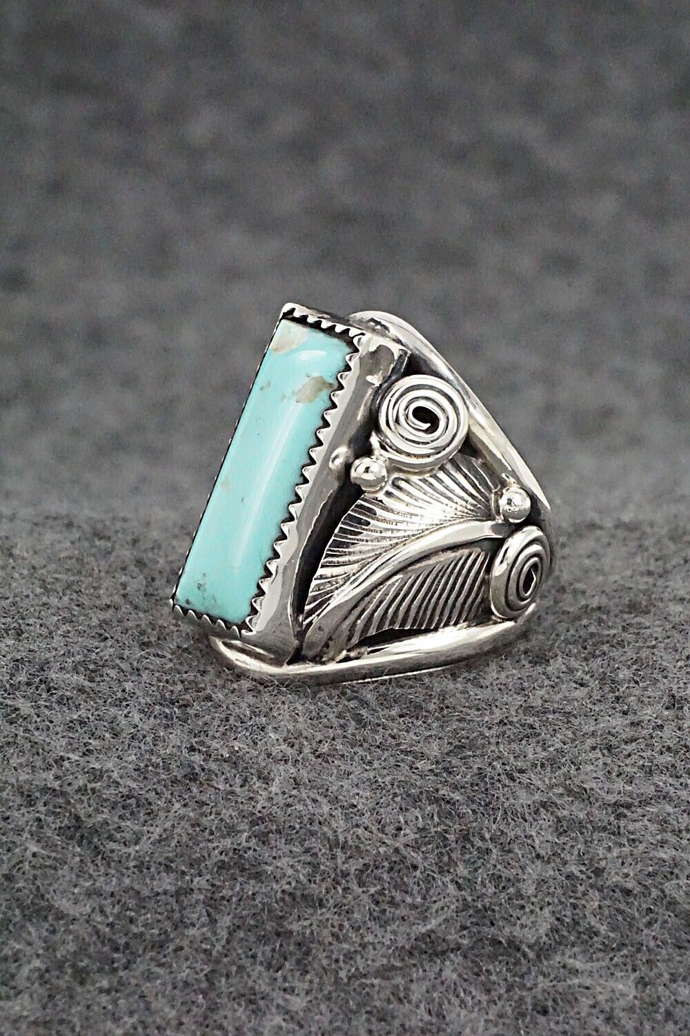 Turquoise & Sterling Silver Ring - Darrell Morgan - Size 6