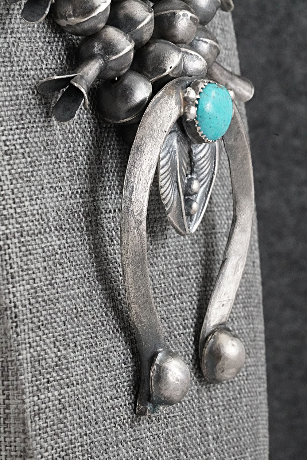 Turquoise & Sterling Silver Squash Blossom Set - Gilbert Martin