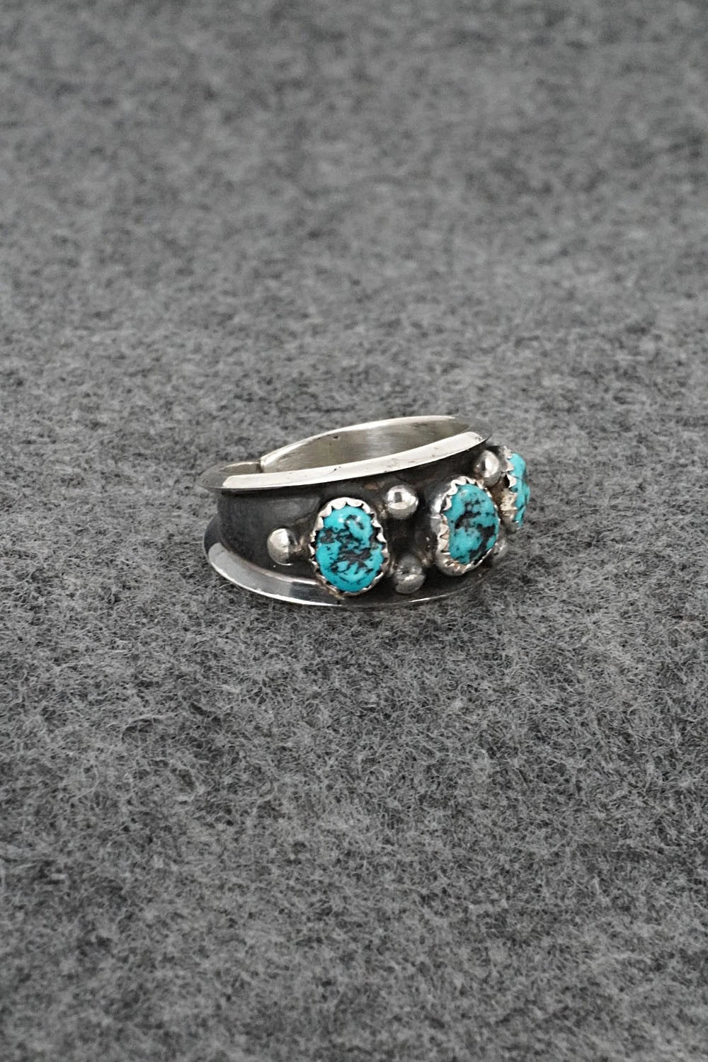 Turquoise & Sterling Silver Ring - Paul Largo - Size 8.75