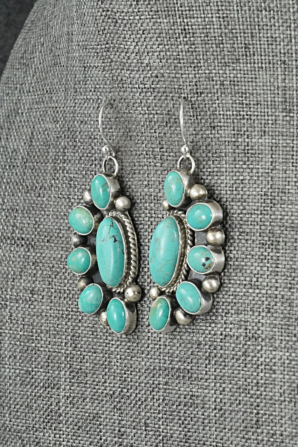 Turquoise & Sterling Silver Earrings - Kathleen Livingston