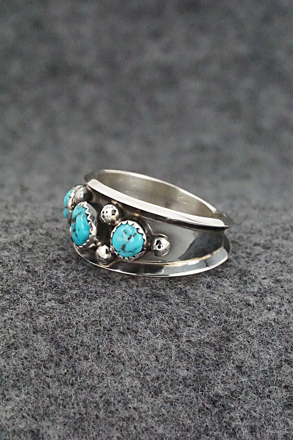 Turquoise & Sterling Silver Ring - Paul Largo - Size 8.5