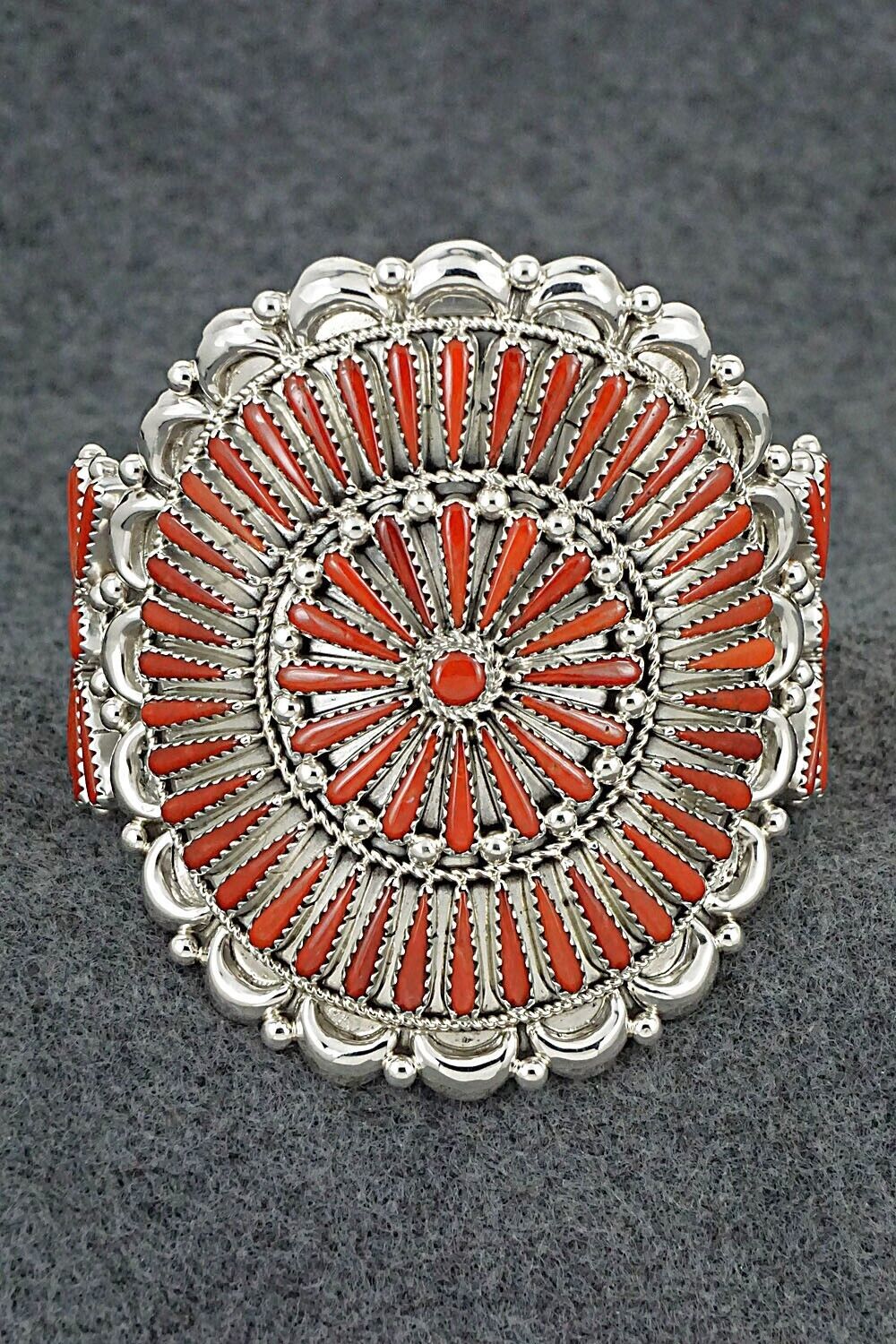 Coral & Sterling Silver Bracelet - Kyle Wilson