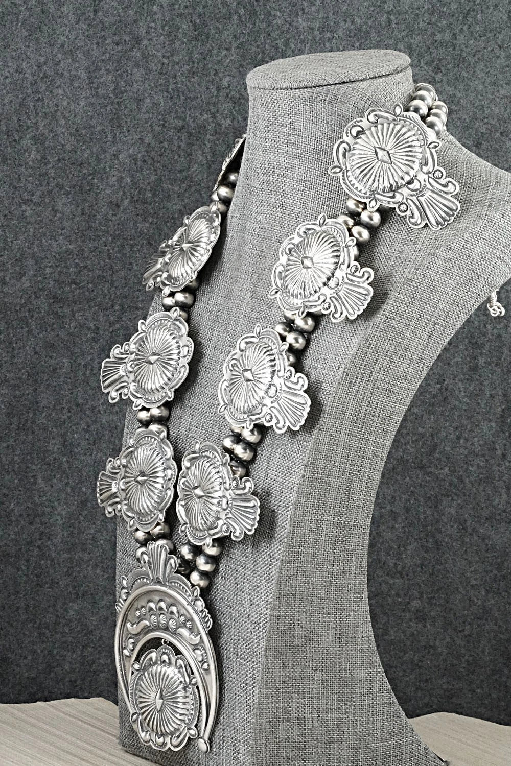 Sterling Silver Squash Blossom Necklace - Terry Charlie