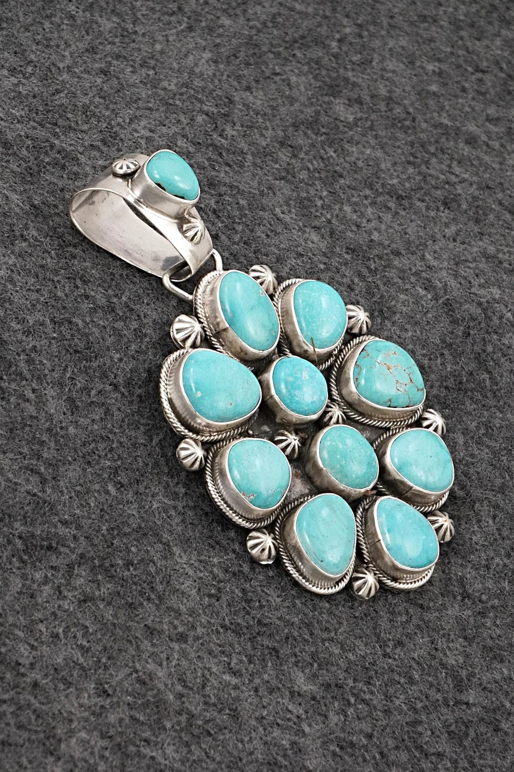Turquoise & Sterling Silver Pendant - Paul Livingston