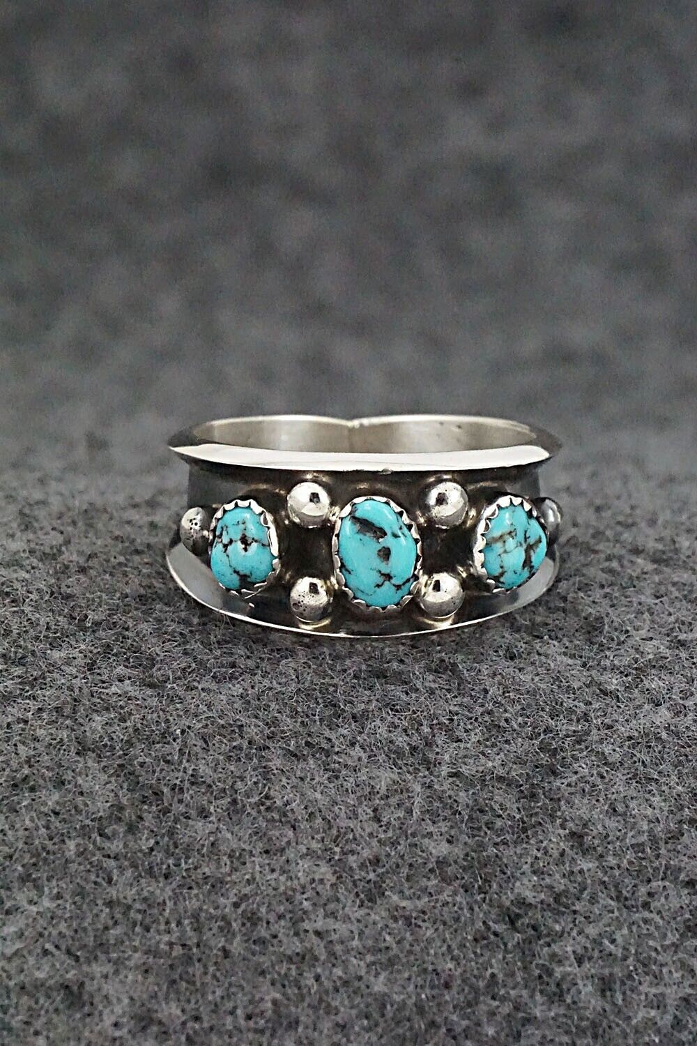 Turquoise & Sterling Silver Ring - Paul Largo - Size 8.5