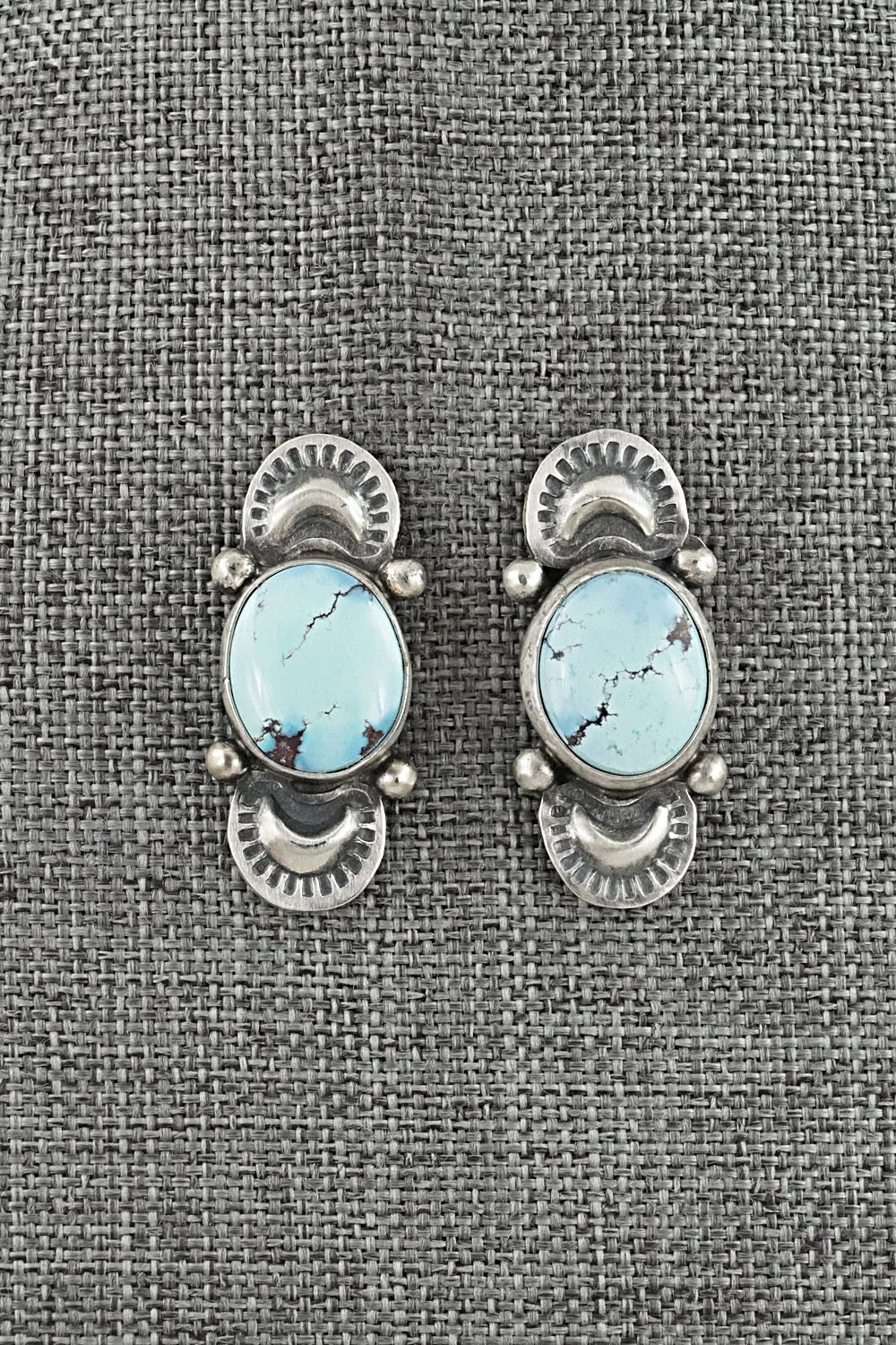 Turquoise & Sterling Silver Pendant and Earrings Set - Darrin Livingston