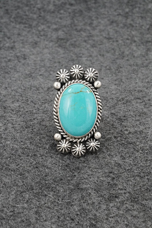 Turquoise & Sterling Silver Ring - Michael Calladitto - Size 7