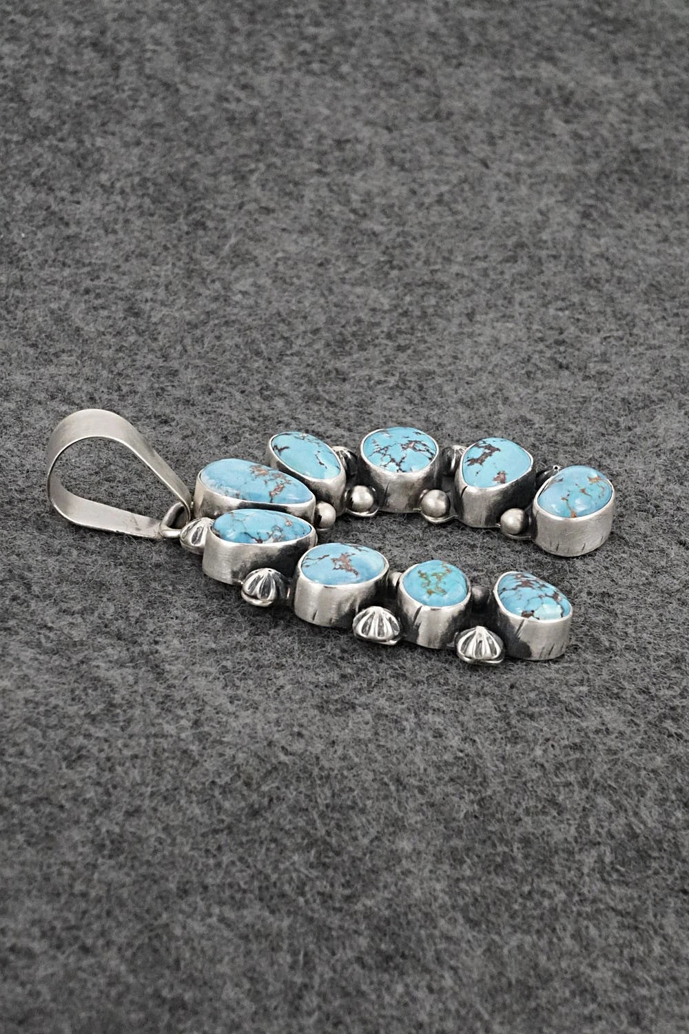 Turquoise & Sterling Silver Pendant - Paul Livingston