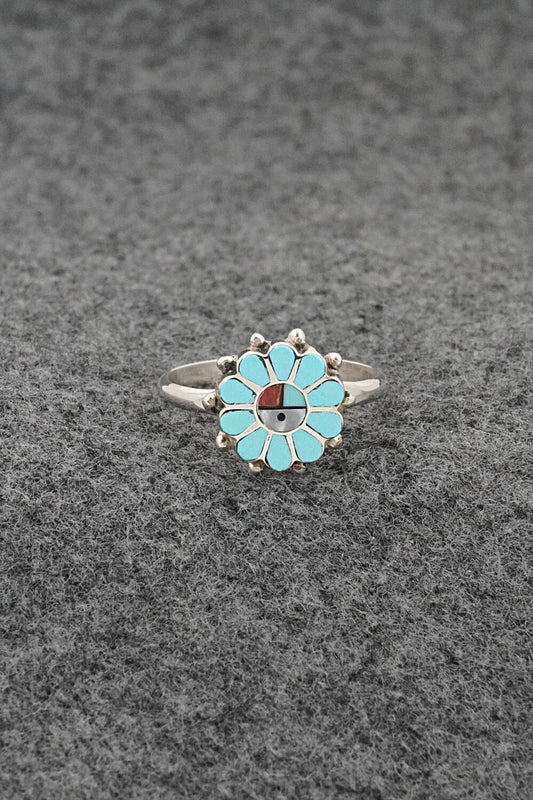 Multi-Stone & Sterling Silver Ring - Maxine Soseeah - Size 7.5