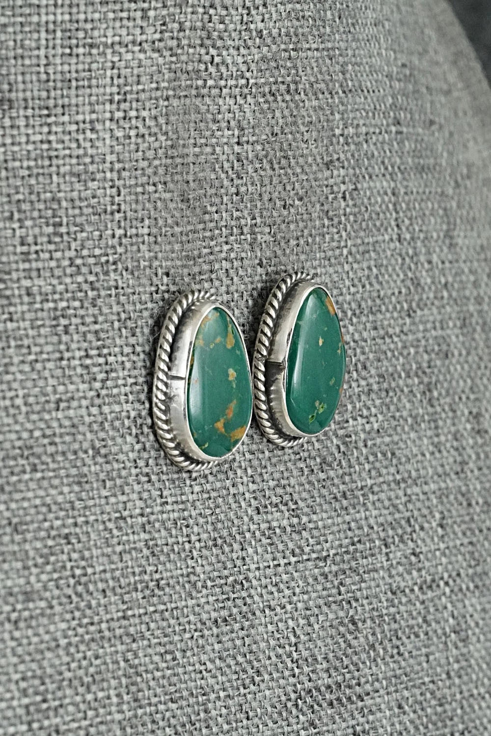 Turquoise & Sterling Silver Earrings - Rosemary Saunders