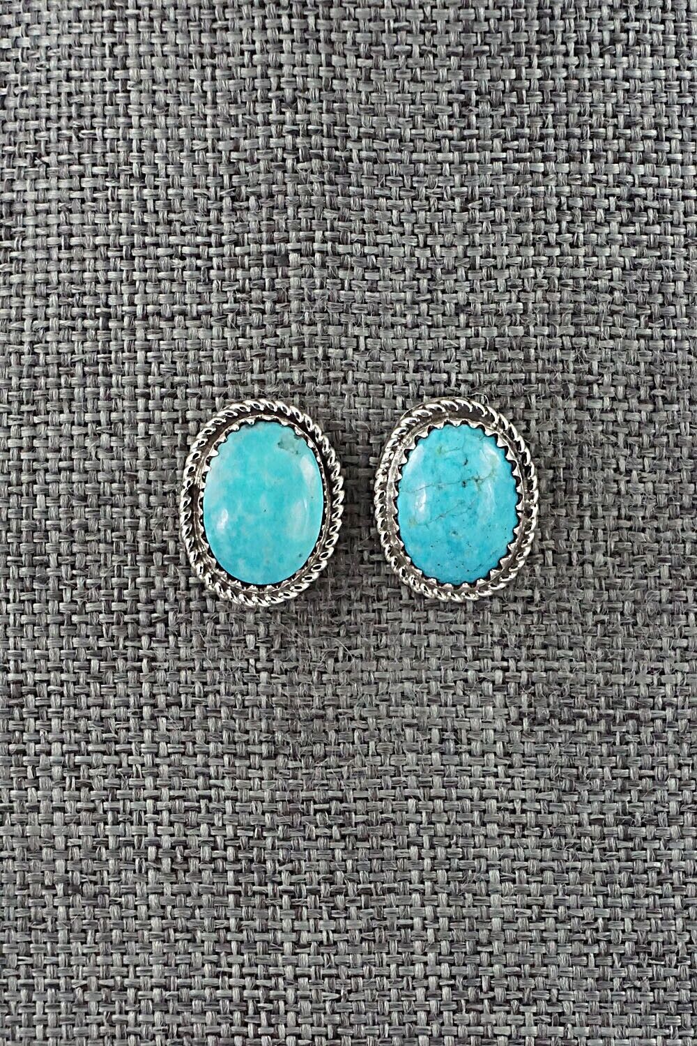 Turquoise & Sterling Silver Pendant and Earrings Set - Ernest Hawthorne
